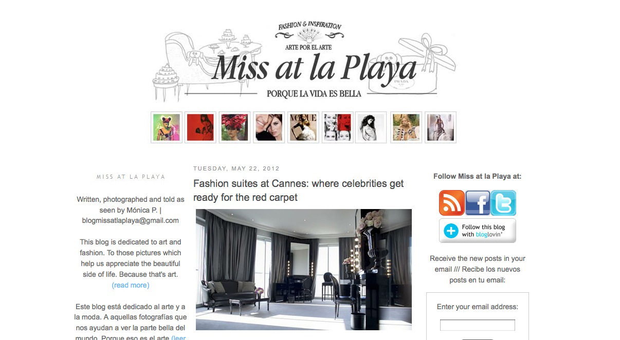 Entrevista a Mónica Parga, creadora del blog español “Miss at la Playa”