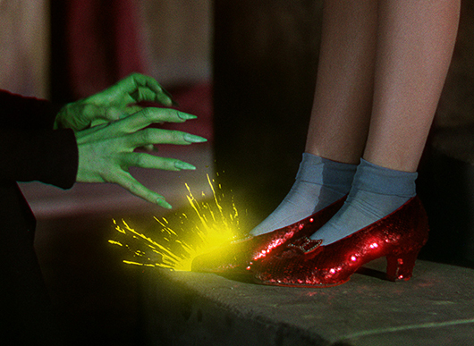 Los icónicos zapatos de rubí de El Mago de Oz