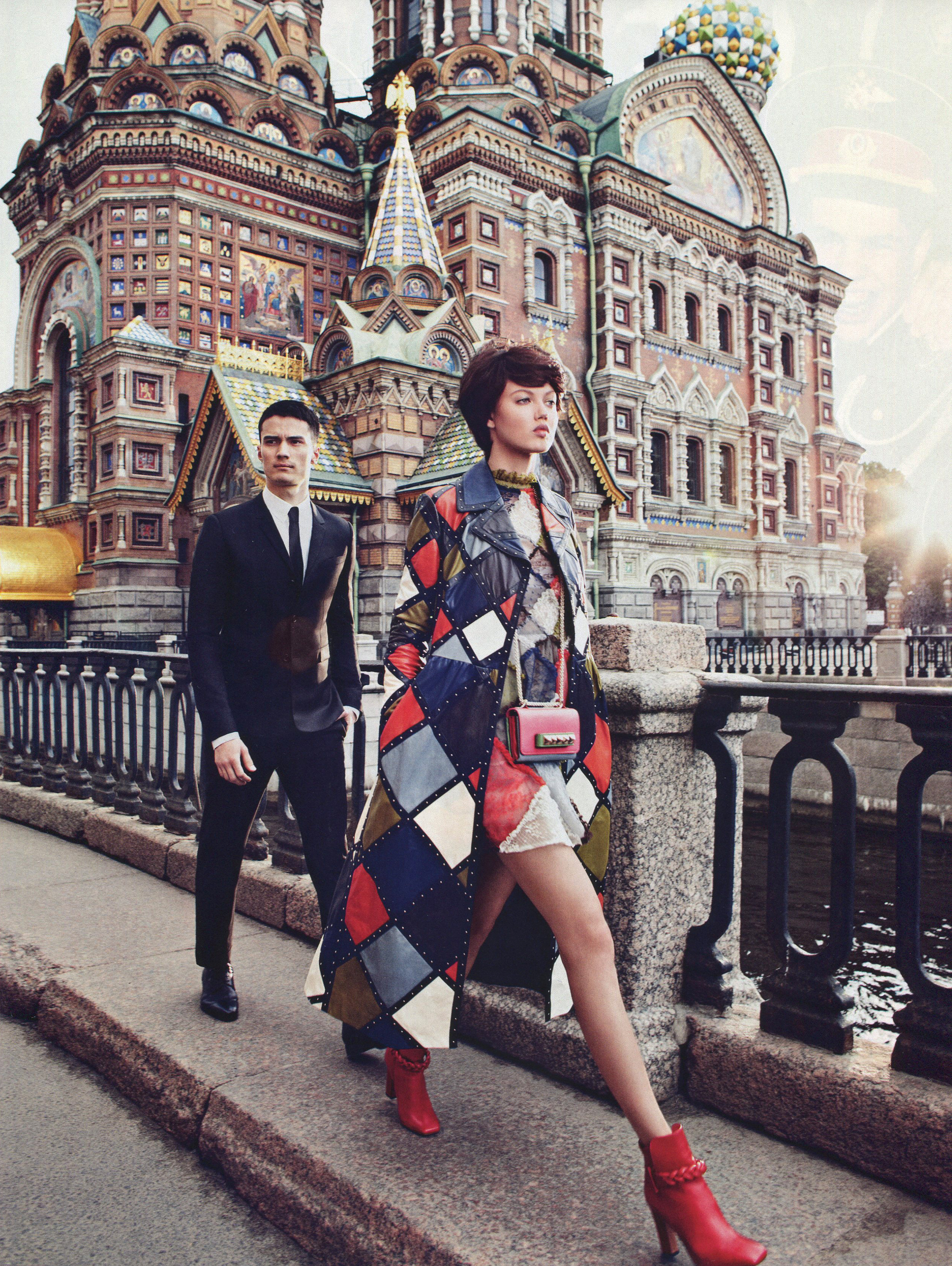 Lindsey Wixson en Rusia para Vogue, 2014