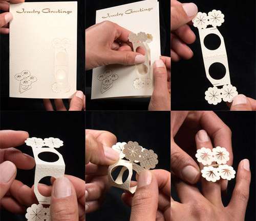 Jewelry Greetings: Tarjetas de agradecimiento en formato de joyería de papel