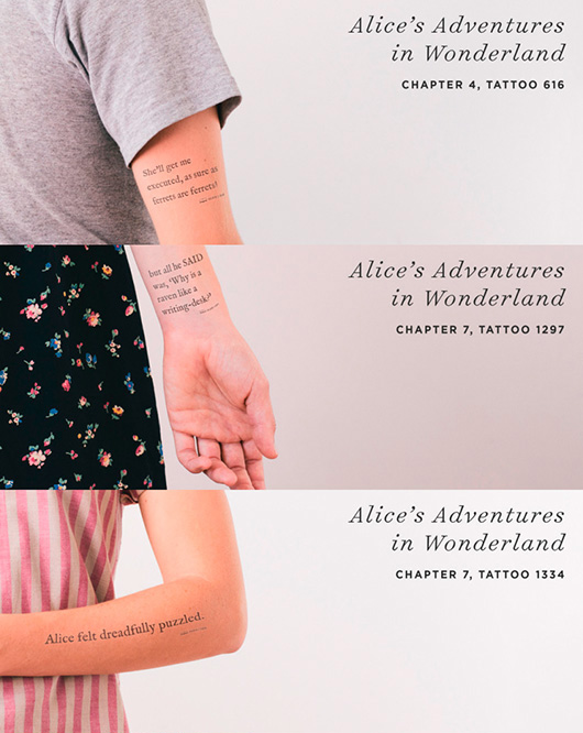 Litographs Tattoos: La cadena de 2.500 tatuajes que completan el texto de clásicos de la literatura