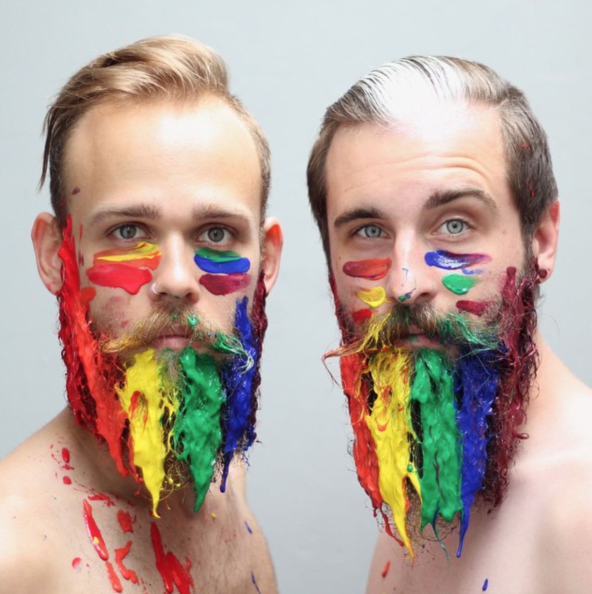 The Gay Beards, el par de amigos artista que se dedica a decorar barbas