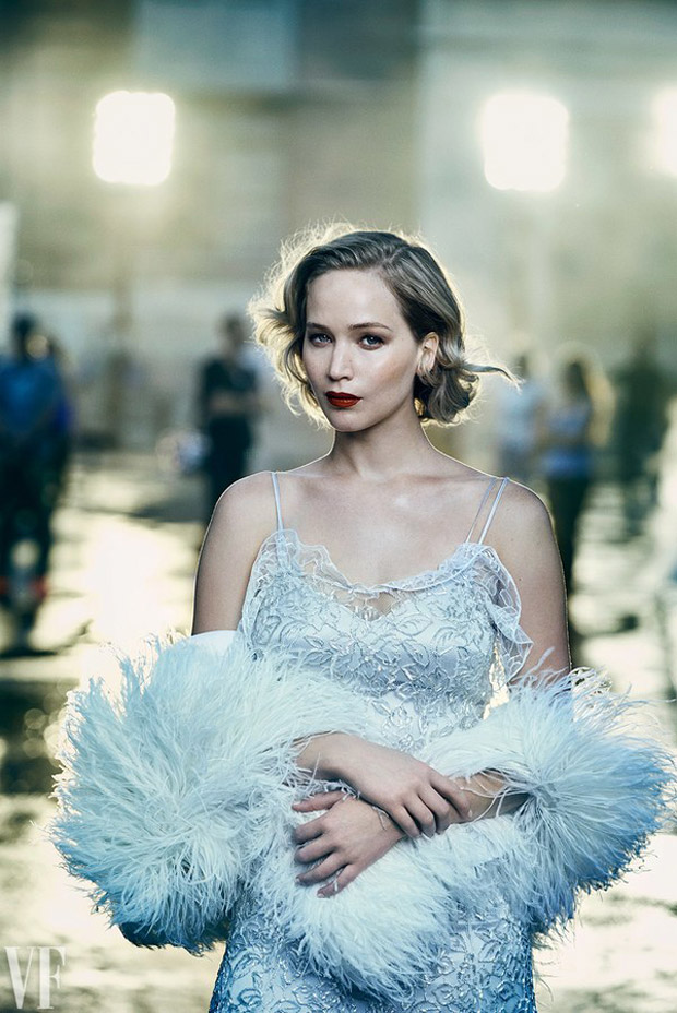 Jennifer Lawrence como una estrella de cine para Peter Lindbergh