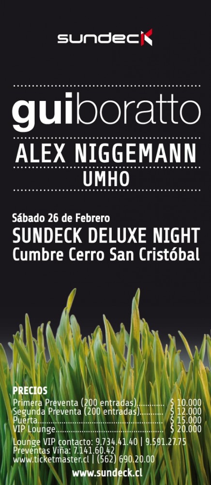 Sundeck deluxe night 26/02/11: Gui Boratto, Alex Niggeman y Umho