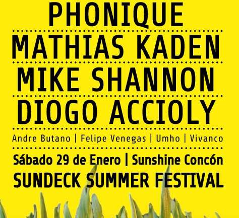 Sundeck Summer Festival: Mike Shannon, Phonique, Mathias Kaden y más