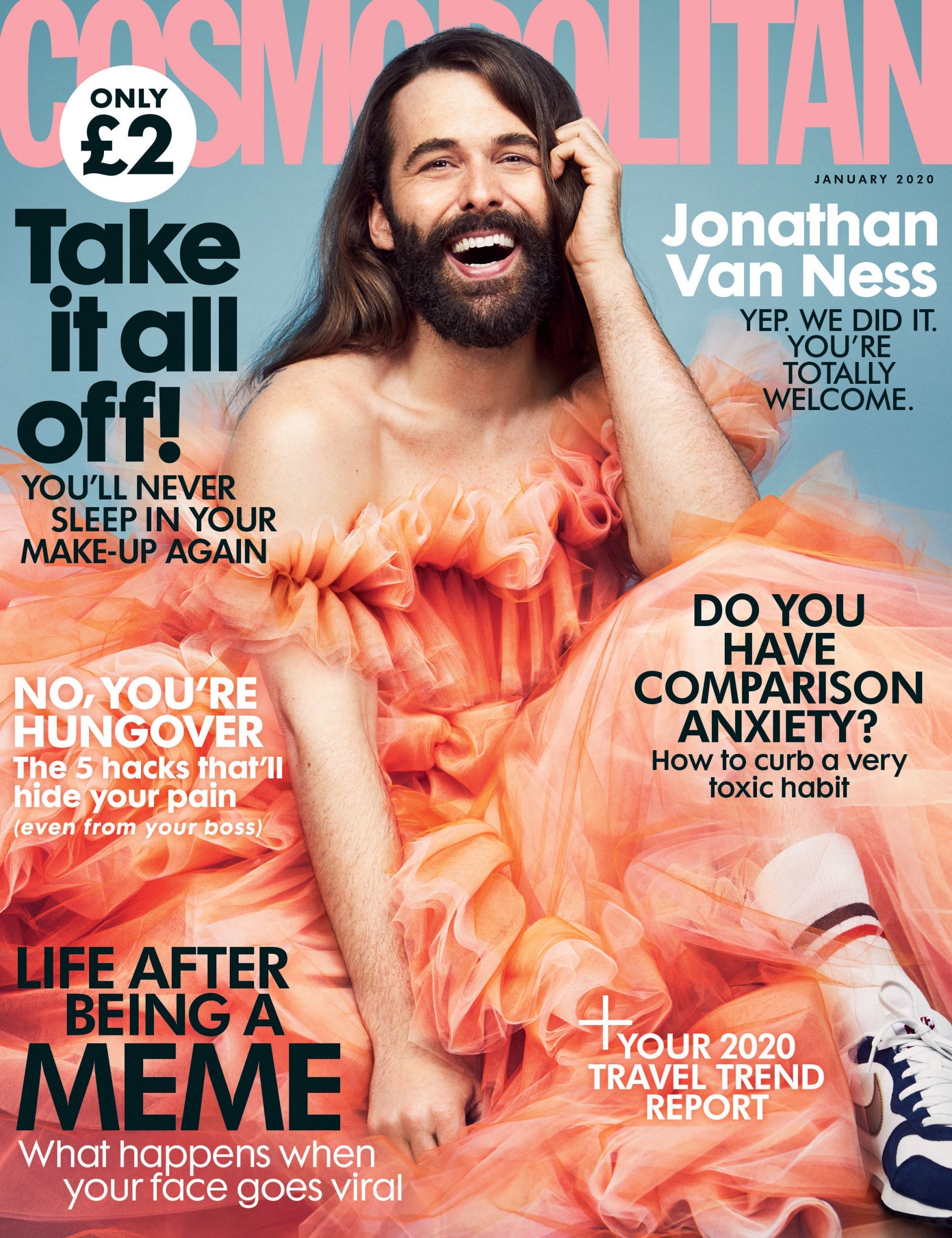 Jonathan Van Ness en la portada de Cosmopolitan UK
