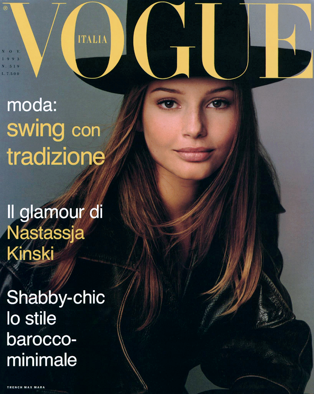 1993 Nov Bridget Hall By Steven Meisel Vogue Italia November 1993 Viste La Calle